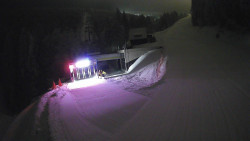 Modrá sjezdovka - dojezd k lanové dráze