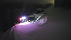 Modrá sjezdovka - dojezd k lanové dráze