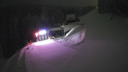 Modrá sjezdovka - dojezd k lanové dráze