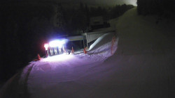 Modrá sjezdovka - dojezd k lanové dráze