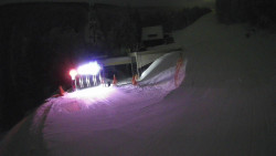 Modrá sjezdovka - dojezd k lanové dráze