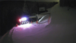 Modrá sjezdovka - dojezd k lanové dráze