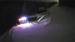 Modrá sjezdovka - dojezd k lanové dráze