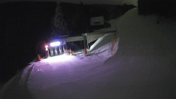 Modrá sjezdovka - dojezd k lanové dráze