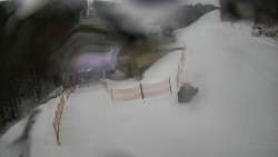 Modrá sjezdovka - dojezd k lanové dráze