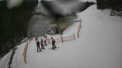 Modrá sjezdovka - dojezd k lanové dráze