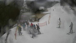 Modrá sjezdovka - dojezd k lanové dráze