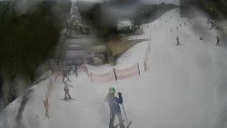 Modrá sjezdovka - dojezd k lanové dráze