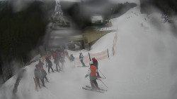 Modrá sjezdovka - dojezd k lanové dráze