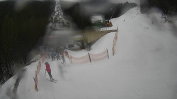 Modrá sjezdovka - dojezd k lanové dráze