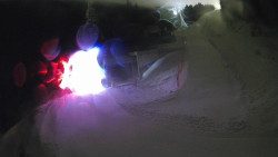 Modrá sjezdovka - dojezd k lanové dráze