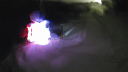 Modrá sjezdovka - dojezd k lanové dráze