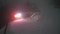 Modrá sjezdovka - dojezd k lanové dráze