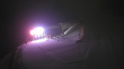 Modrá sjezdovka - dojezd k lanové dráze