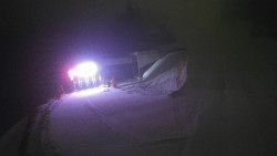 Modrá sjezdovka - dojezd k lanové dráze