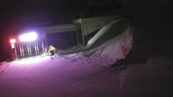 Modrá sjezdovka - dojezd k lanové dráze