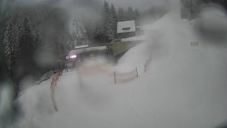 Modrá sjezdovka - dojezd k lanové dráze