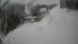 Modrá sjezdovka - dojezd k lanové dráze