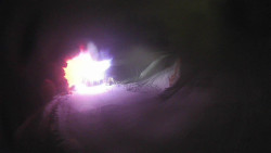 Modrá sjezdovka - dojezd k lanové dráze