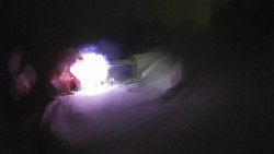 Modrá sjezdovka - dojezd k lanové dráze