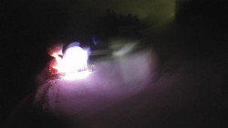 Modrá sjezdovka - dojezd k lanové dráze