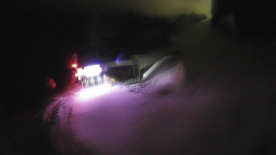 Modrá sjezdovka - dojezd k lanové dráze