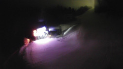 Modrá sjezdovka - dojezd k lanové dráze