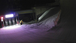 Modrá sjezdovka - dojezd k lanové dráze