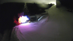 Modrá sjezdovka - dojezd k lanové dráze