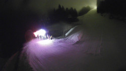 Modrá sjezdovka - dojezd k lanové dráze