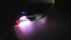 Modrá sjezdovka - dojezd k lanové dráze