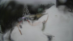 Modrá sjezdovka - dojezd k lanové dráze