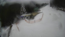 Modrá sjezdovka - dojezd k lanové dráze