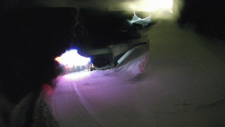 Modrá sjezdovka - dojezd k lanové dráze