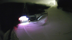 Modrá sjezdovka - dojezd k lanové dráze