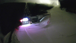 Modrá sjezdovka - dojezd k lanové dráze