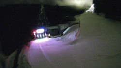 Modrá sjezdovka - dojezd k lanové dráze