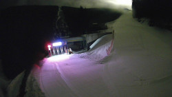 Modrá sjezdovka - dojezd k lanové dráze