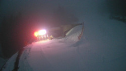 Modrá sjezdovka - dojezd k lanové dráze