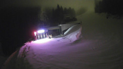 Modrá sjezdovka - dojezd k lanové dráze