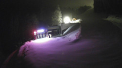 Modrá sjezdovka - dojezd k lanové dráze