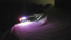 Modrá sjezdovka - dojezd k lanové dráze