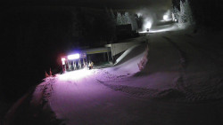 Modrá sjezdovka - dojezd k lanové dráze