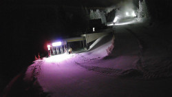 Modrá sjezdovka - dojezd k lanové dráze