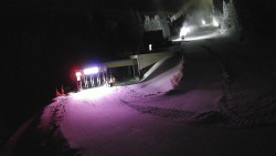 Modrá sjezdovka - dojezd k lanové dráze