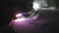 Modrá sjezdovka - dojezd k lanové dráze