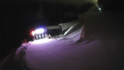 Modrá sjezdovka - dojezd k lanové dráze