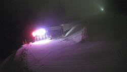 Modrá sjezdovka - dojezd k lanové dráze