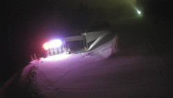 Modrá sjezdovka - dojezd k lanové dráze