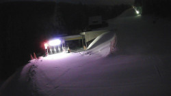 Modrá sjezdovka - dojezd k lanové dráze